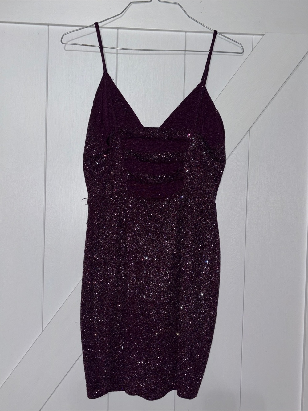 Windsor Sparkle Plum Sequin Mini Dress - Picture 3 of 3